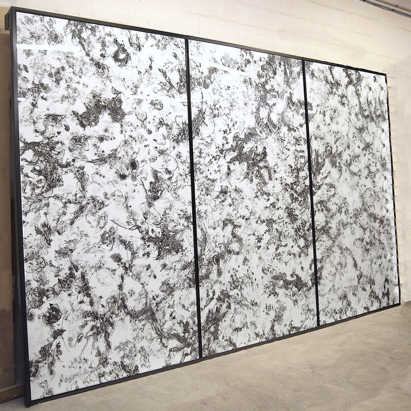 Triptyque cadre-V cropped Drawings