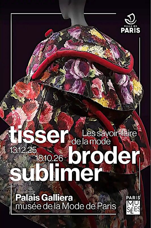 Tisser-Broder-Sublimer-expos-2025-affiche Musée Galliera